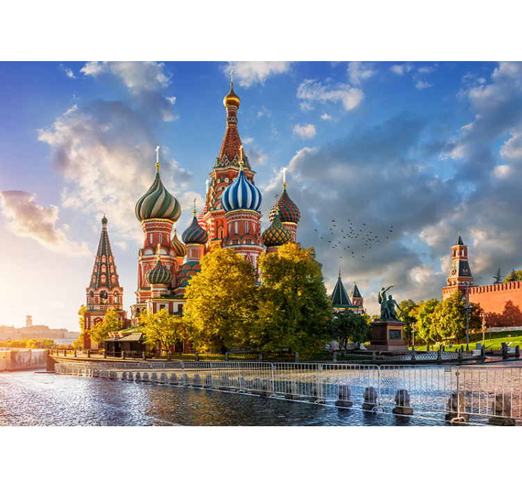 City wall mural st. basil's cathedral - TenStickers