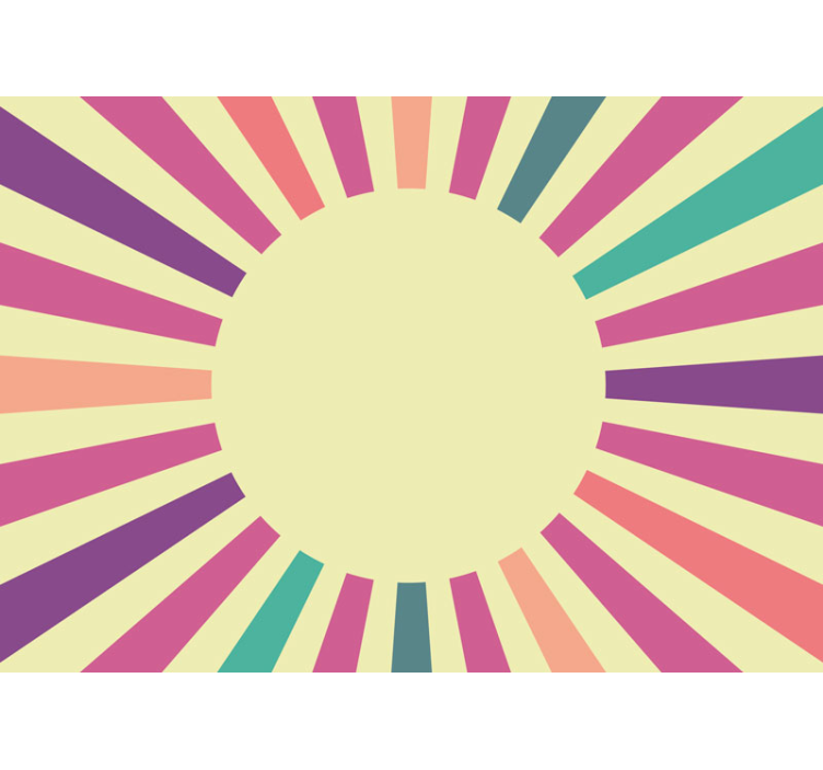 Radiant Sunburst Pattern abstract wall mural - TenStickers