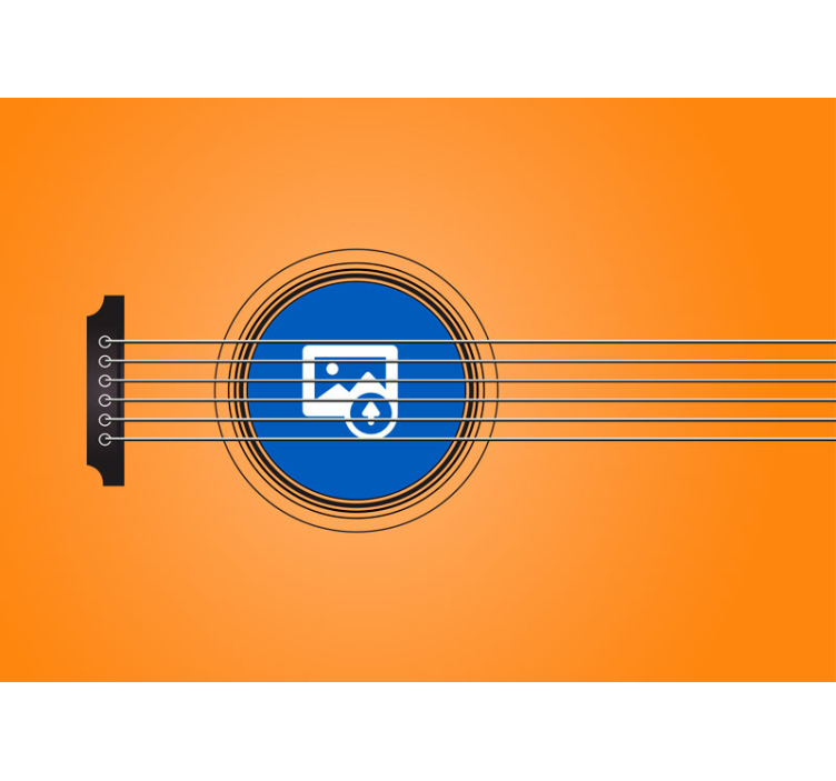 Guitar Silhouette Celebration music wall mural - TenStickers