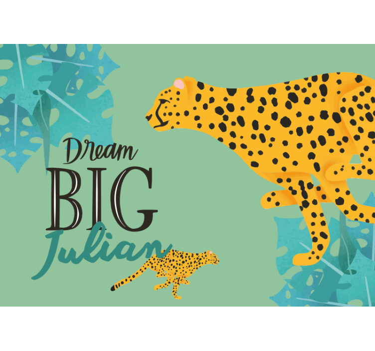 Leopard Dreams animals wall mural - TenStickers