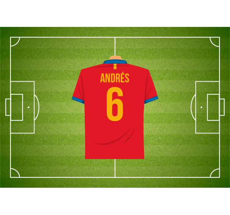 Personalised Football Shirt custom wall mural - TenStickers