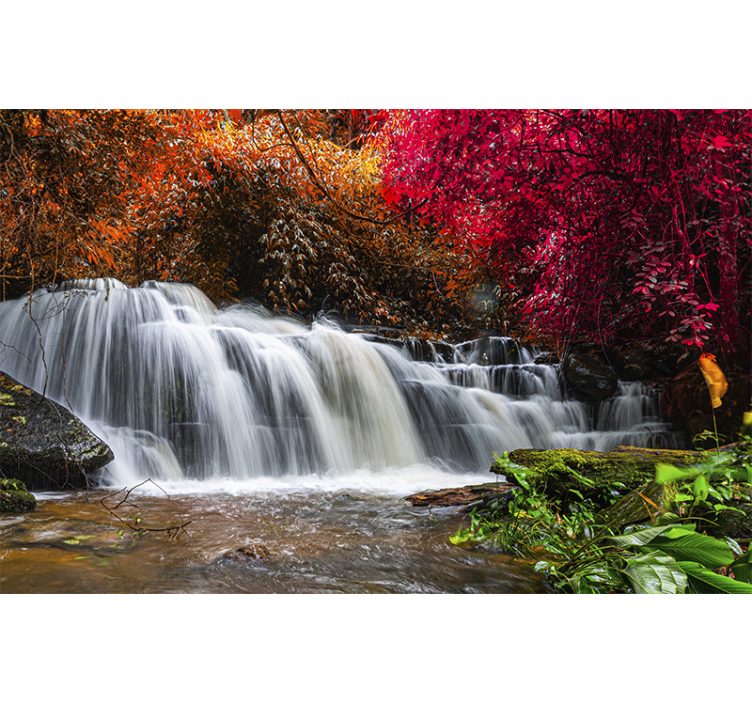 Wall mural waterfall majestic waterfall serenity - TenStickers