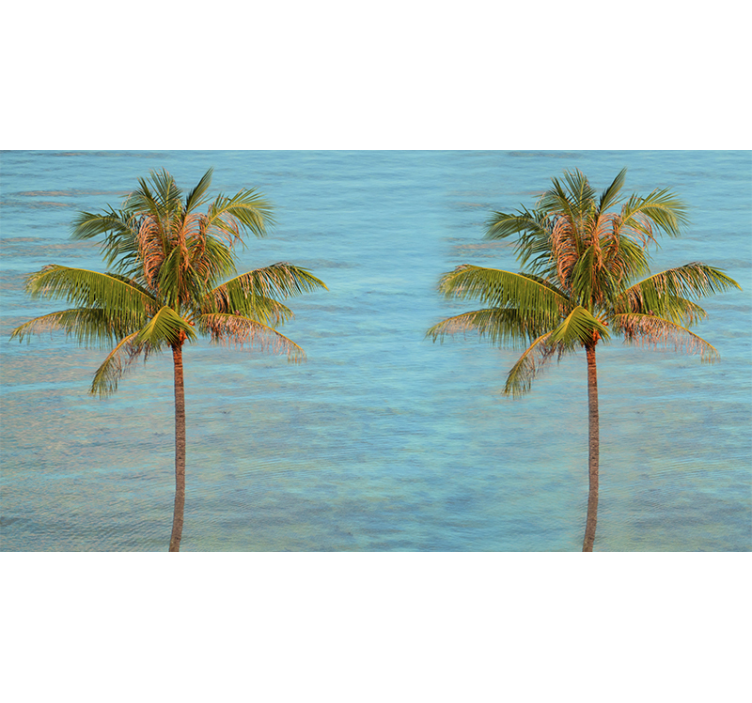Wall mural nature tranquil palm oasis - TenStickers