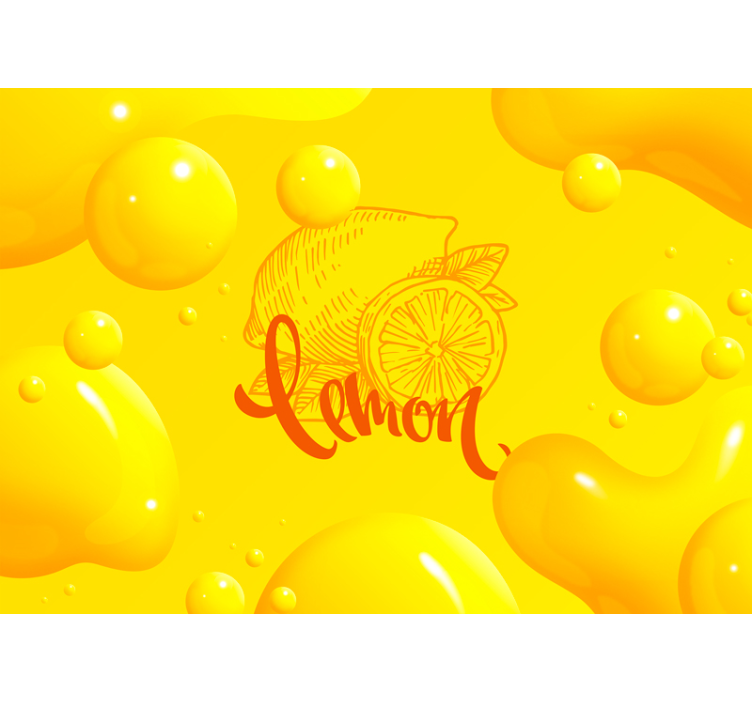 Quote wall mural lemon fruit design - TenStickers