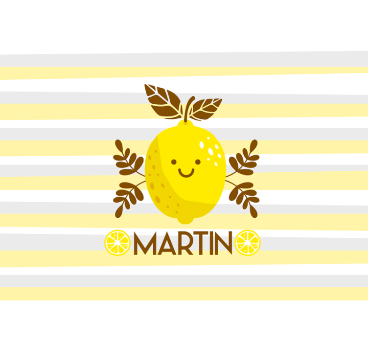 Childrens wall mural smiling lemon decor - TenStickers
