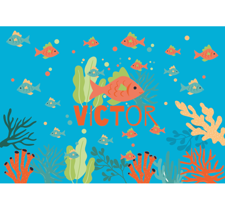 Fishy Ocean Adventure nursery wall mural - TenStickers