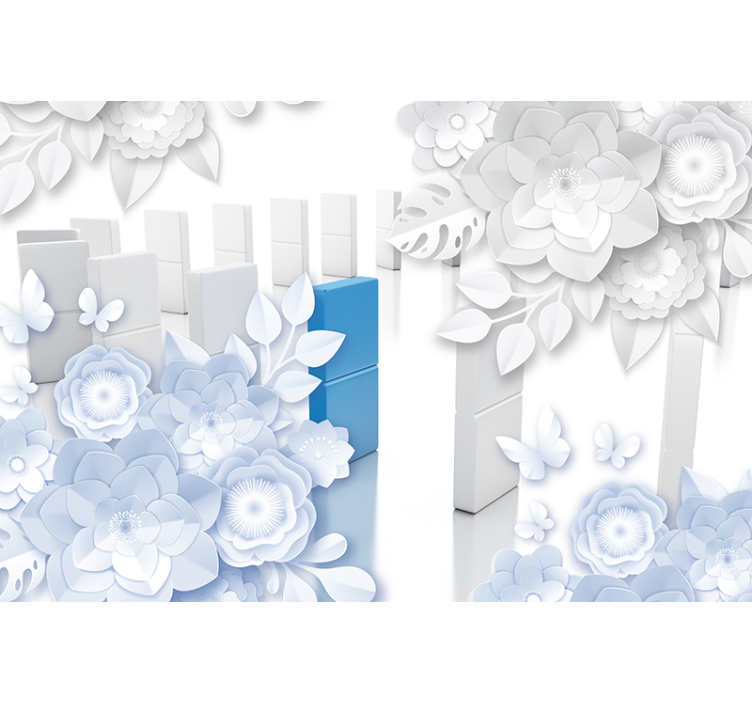 Flower wall mural elegant blossom display - TenStickers