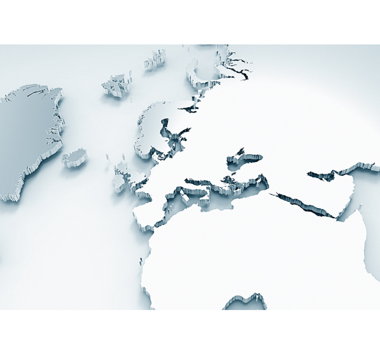 World map wallpaper extensive global map - TenStickers