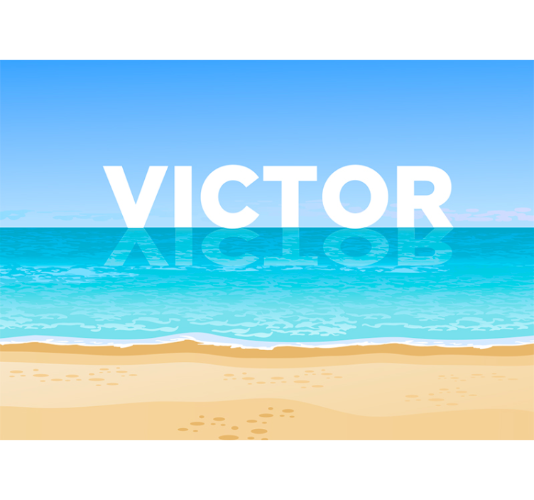 Beach With Water under the sea wall mural - TenStickers