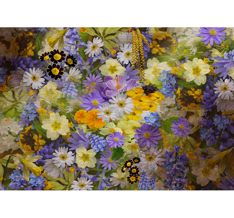 Flower wall mural floral bloom collection - TenStickers
