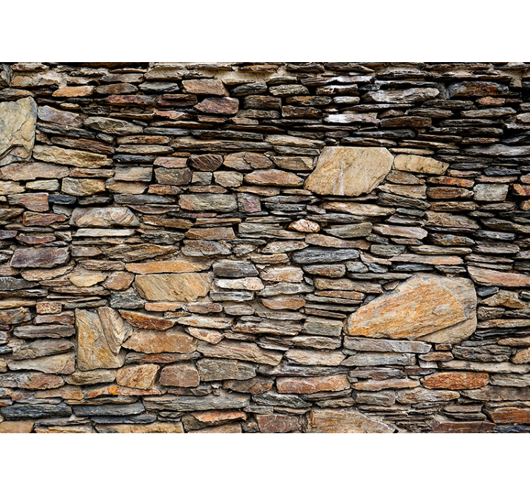 Mural stone wall natural rock texture - TenStickers