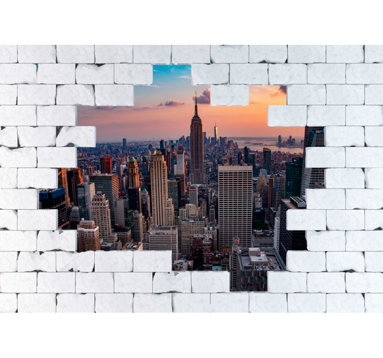 Wall mural new york skyline sunset - TenStickers