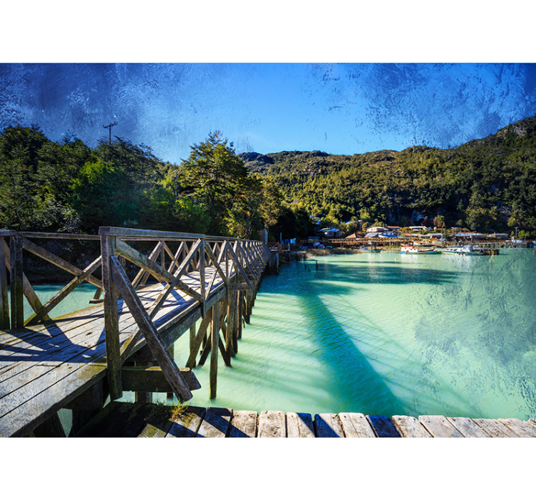 Scenic Coastal Path landscape wall mural - TenStickers