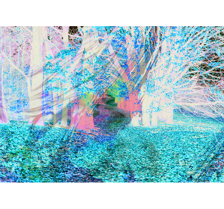 Autumn pathway forest wall mural - TenStickers