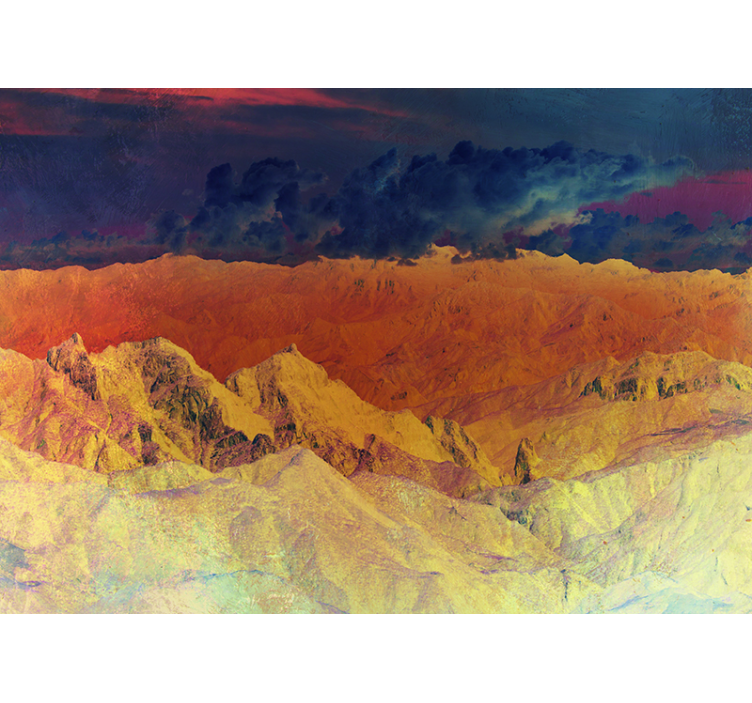 Wall mural mountain mountain range view - TenStickers