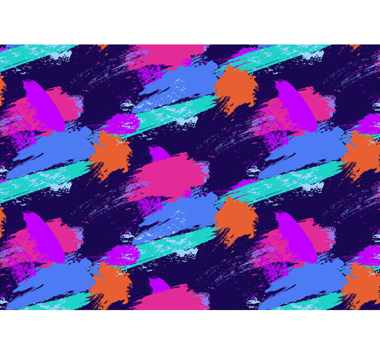 Abstract wall mural colorful brush strokes - TenStickers