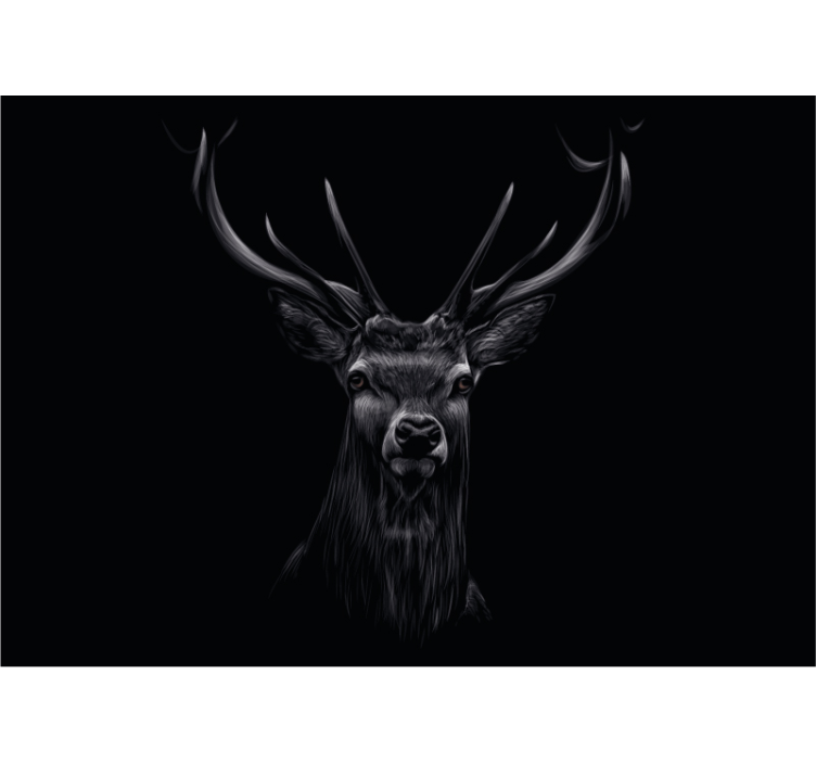 Animals wall mural majestic stag portrait - TenStickers