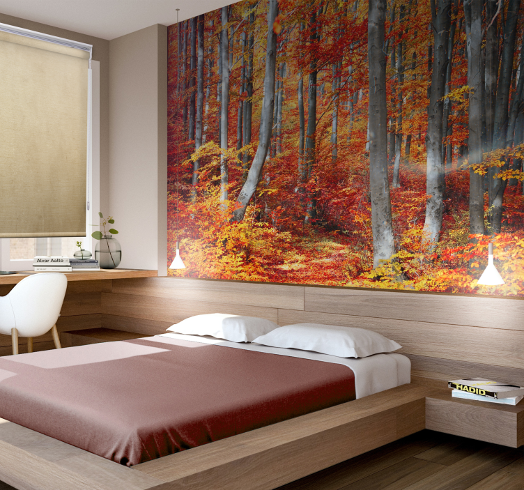 Wall mural nature autumn forest landscape - TenStickers