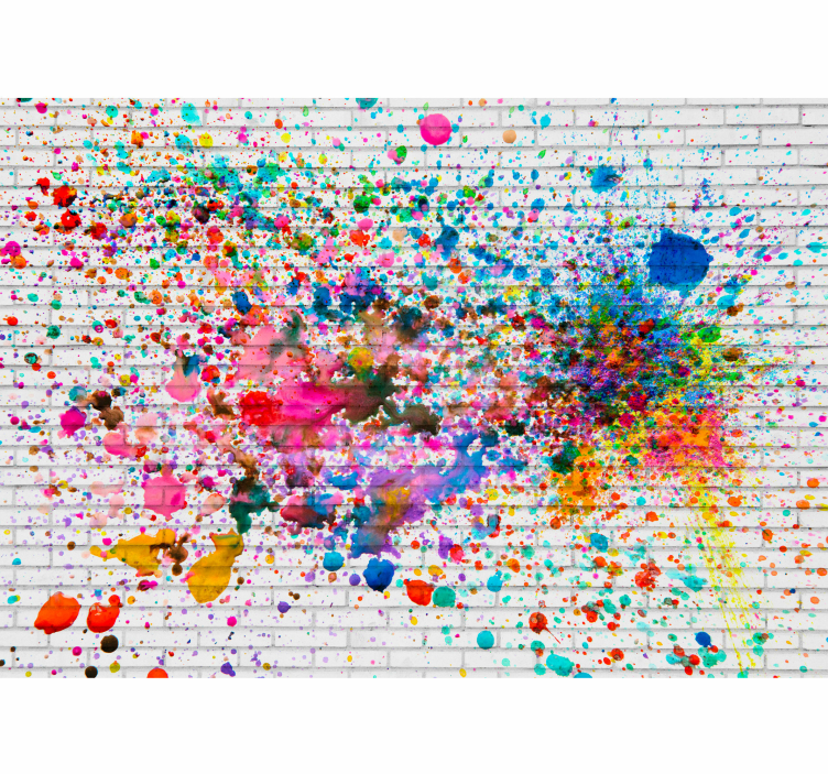 Art wall mural colorful splatter burst - TenStickers