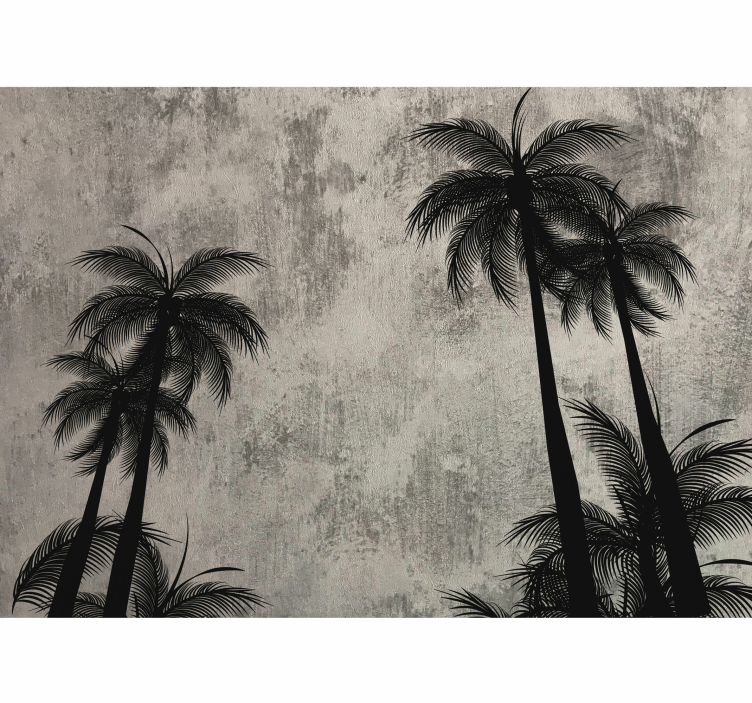 Wall mural trees outline palm trees - TenStickers