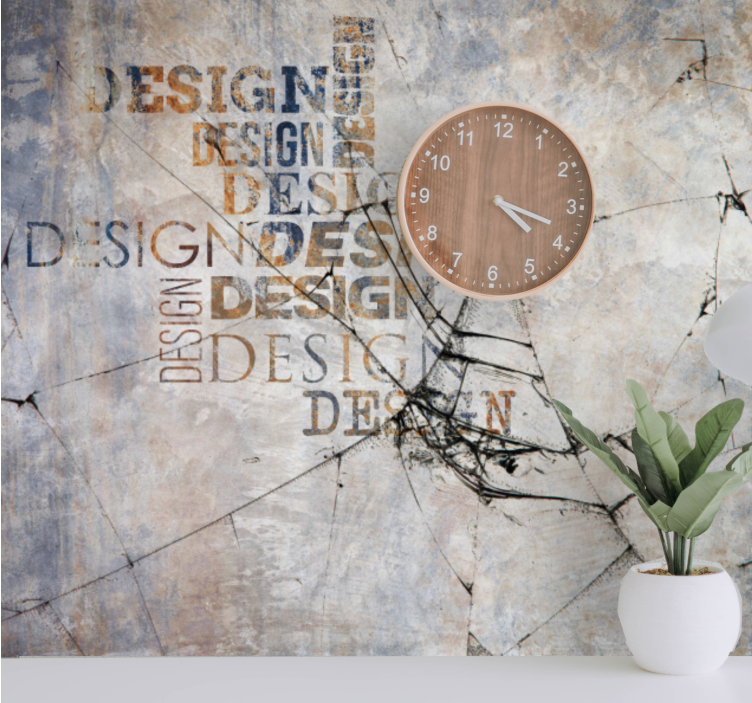 Abstract typography abstract wall mural - TenStickers