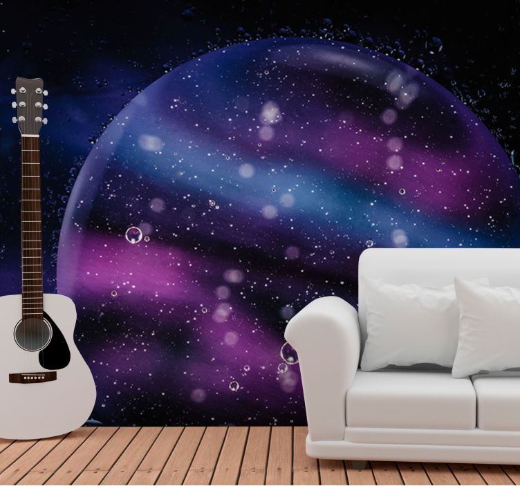 Abstract wall mural cosmic bubble design - TenStickers