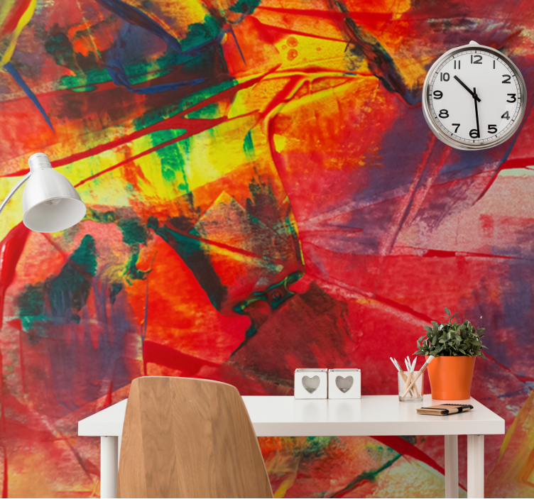 Abstract wall mural dynamic color blend - TenStickers