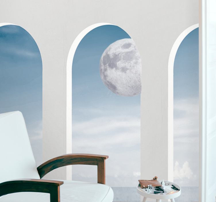 Abstract wall mural moonlit archways - TenStickers