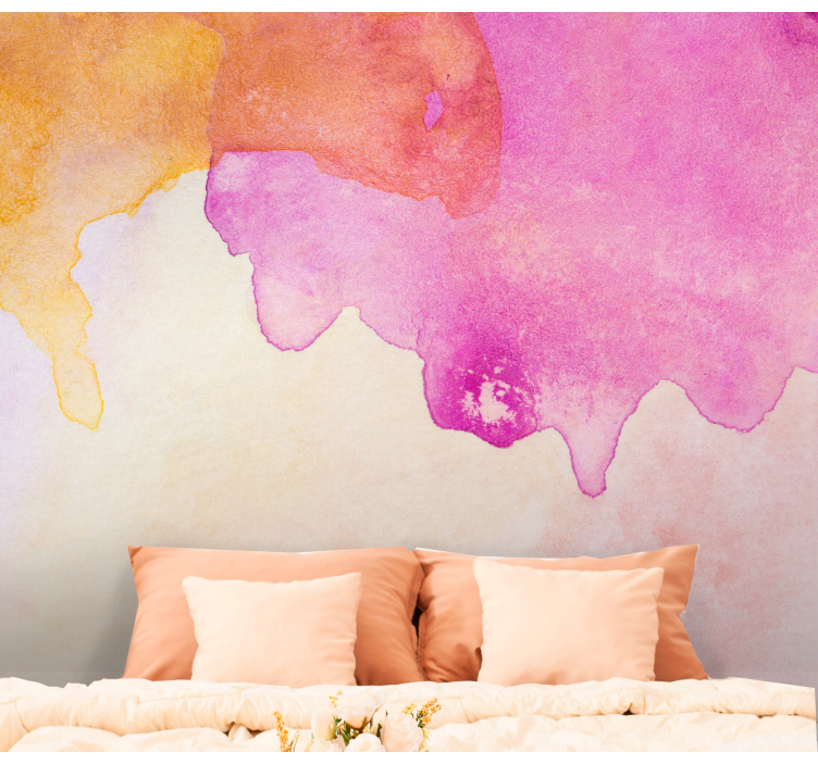 Abstract wall mural soft watercolor blends - TenStickers