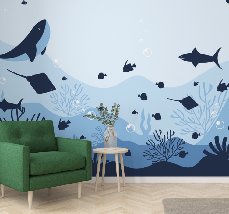 Animals wall mural deep sea creatures - TenStickers