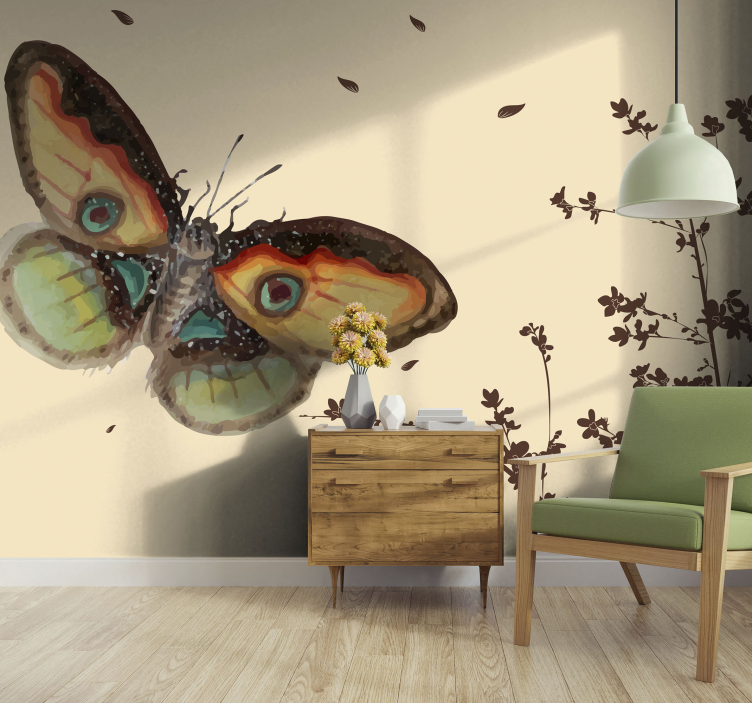 Animals wall mural large butterfly arrangement - TenStickers