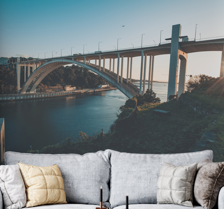 Architectural Bridge View city wall mural - TenStickers