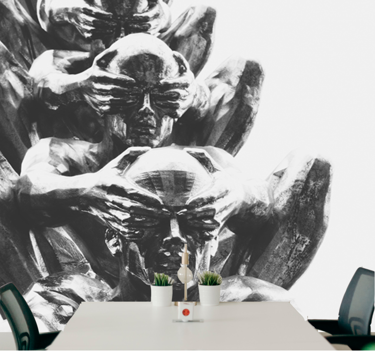 Art wall mural abstract human forms - TenStickers