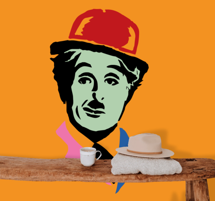 Art wall mural iconic silent film star - TenStickers