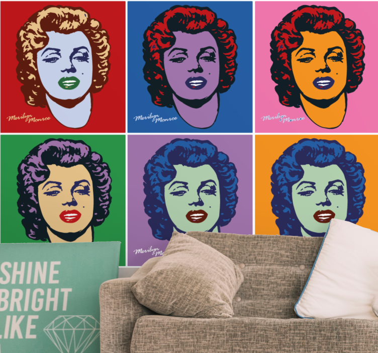 Art wall mural pop art portraits - TenStickers
