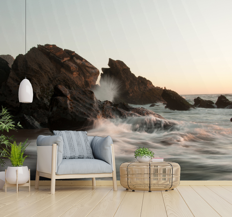 Atlantic Waves sea wall mural - TenStickers
