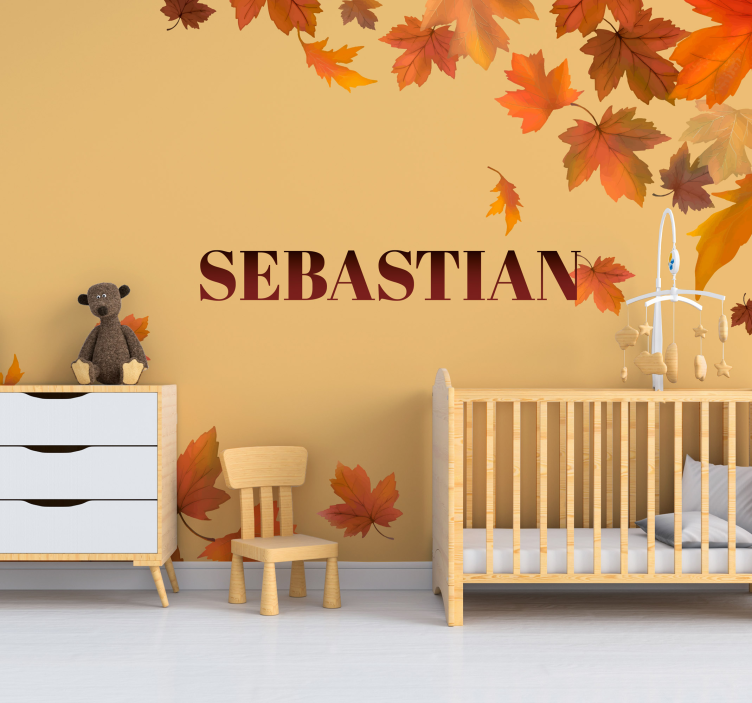 Autumn Leaves Arrangement flower wall mural - TenStickers