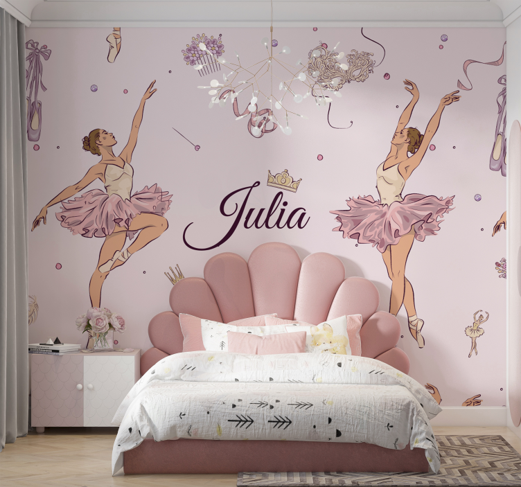 Ballet Theme Custom Name Teenage Wall Mural - TenStickers