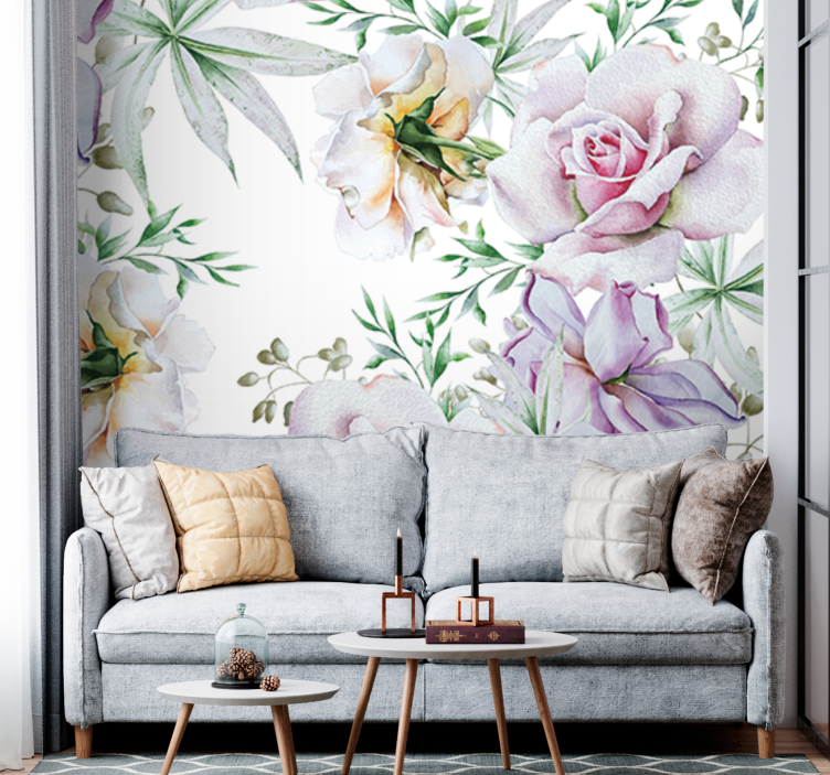 Beautiful Floral Arrangement flower wall mural - TenStickers