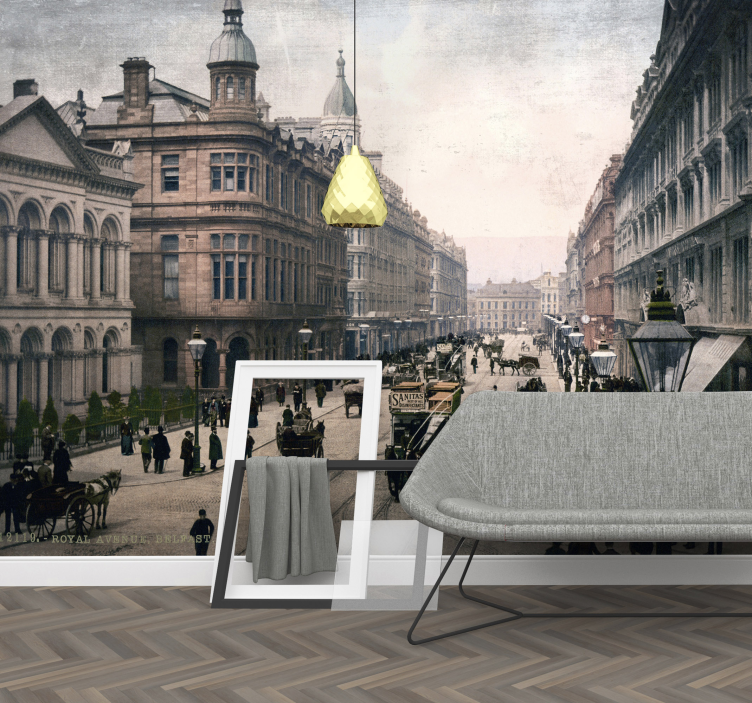 Belfast city photo wall mural - TenStickers