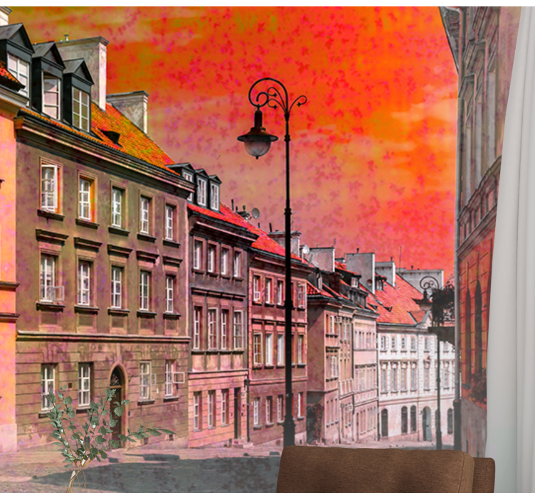 Charming European Street city wall mural - TenStickers