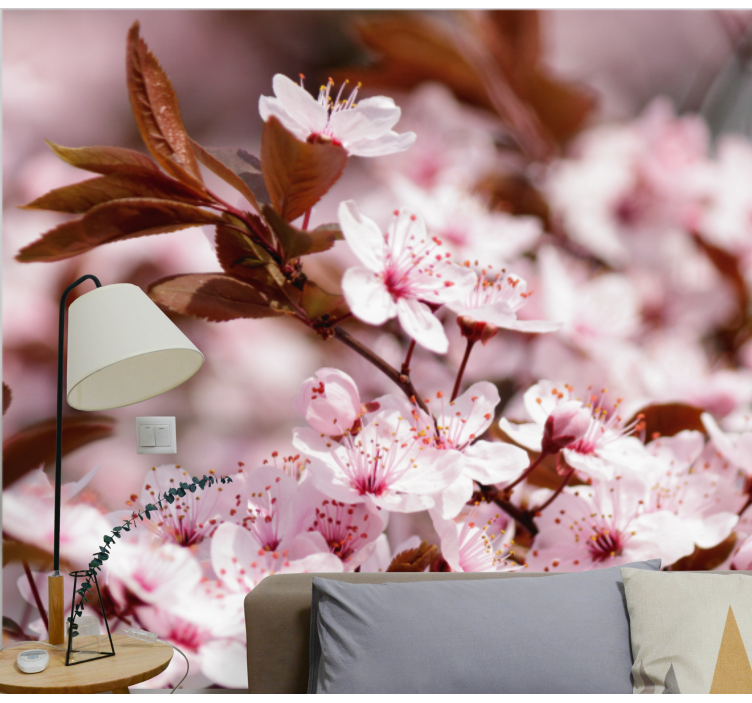 Cherry Blossom Elegance flower wall mural - TenStickers