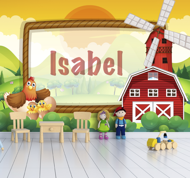 Childrens wall mural farmyard friends - TenStickers