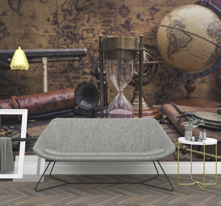 City wall mural antique clock collection - TenStickers