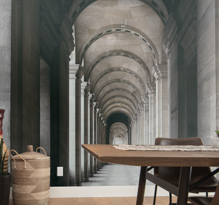 City wall mural architectural arches view - TenStickers