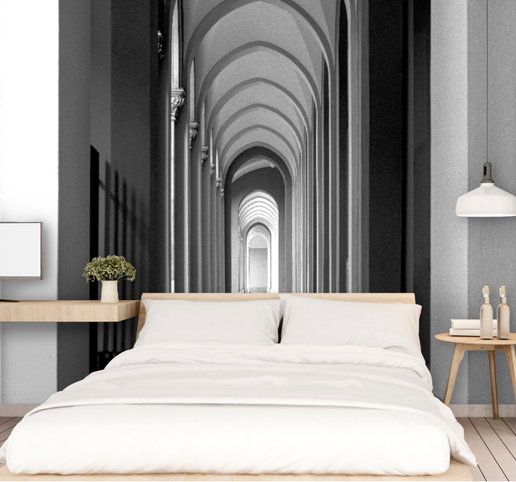 City wall mural architectural archway view - TenStickers