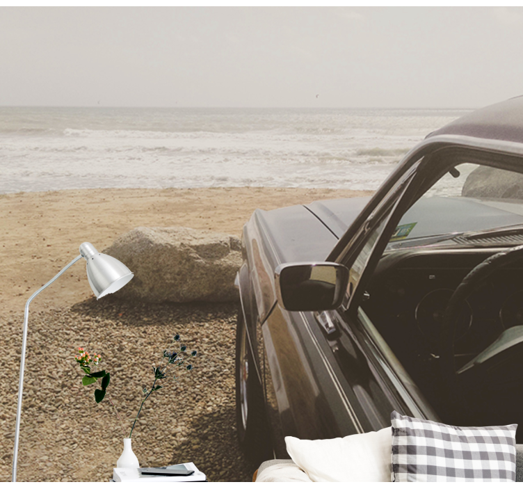 Classic Car View wall mural vehicle - TenStickers