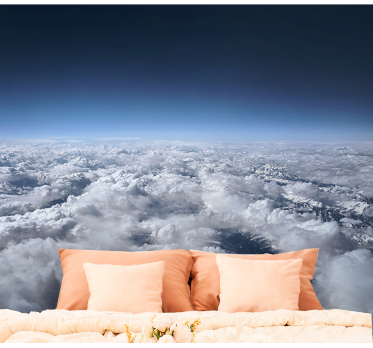 Cloudy Horizon View sky wall mural - TenStickers