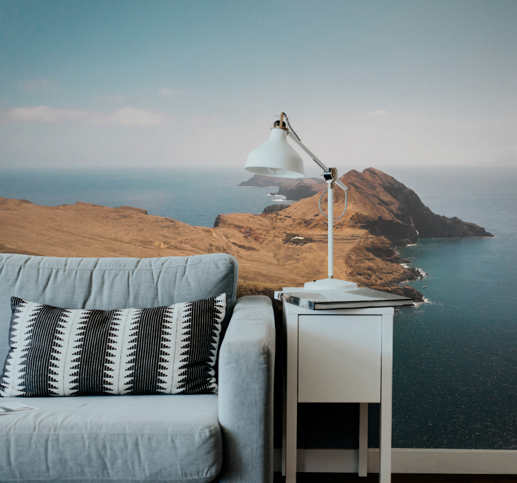 Coastal Mountain View landscape wall mural - TenStickers