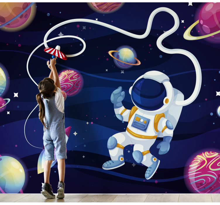 Cosmic Adventure Scene wall mural fantasy - TenStickers